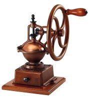 (image for) Manual Coffee Grinder with Wheel Handle, Brown