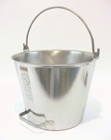 (image for) Stainless Steel Milking Pail with Tilting Handle - 13 Qt