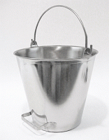 (image for) Stainless Steel Milking Pail with Tilting Handle - 16 Qt