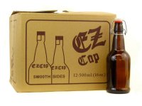 (image for) EZ Cap Grolsch Bottles - 16 oz Amber - Case of 12