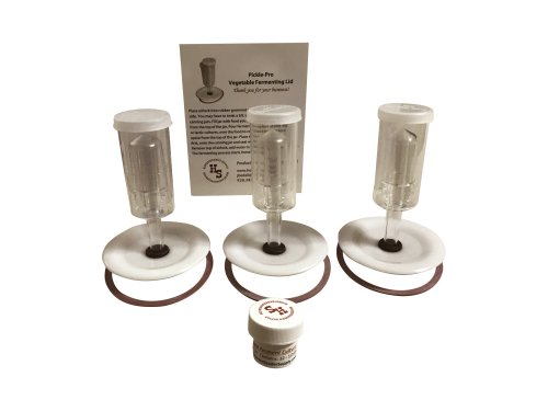 (image for) Pickle-Pro Fermenting Lid Set of 3 - Wide with Starter Culture