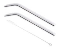 (image for) Stainless Steel Straws - Set of 2 Smoothie Straw