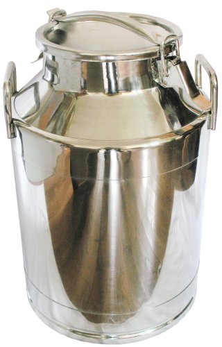 (image for) Stainless Steel Milk Transport Can with Cover - 100 lbs